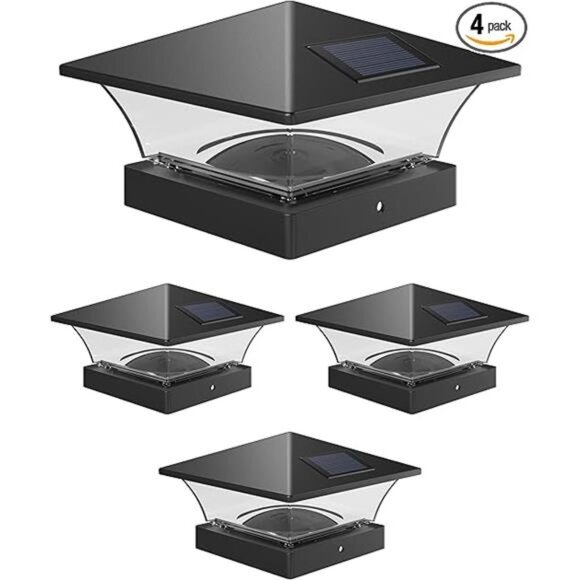 Lighting Classic Solar Outdoor Post Cap Lights - 4x4 5x5 6x6 - Bright LED Light - Picture 7 of 7